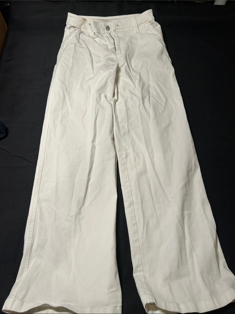 bp Wide Leg Flare Jeans in Off-White